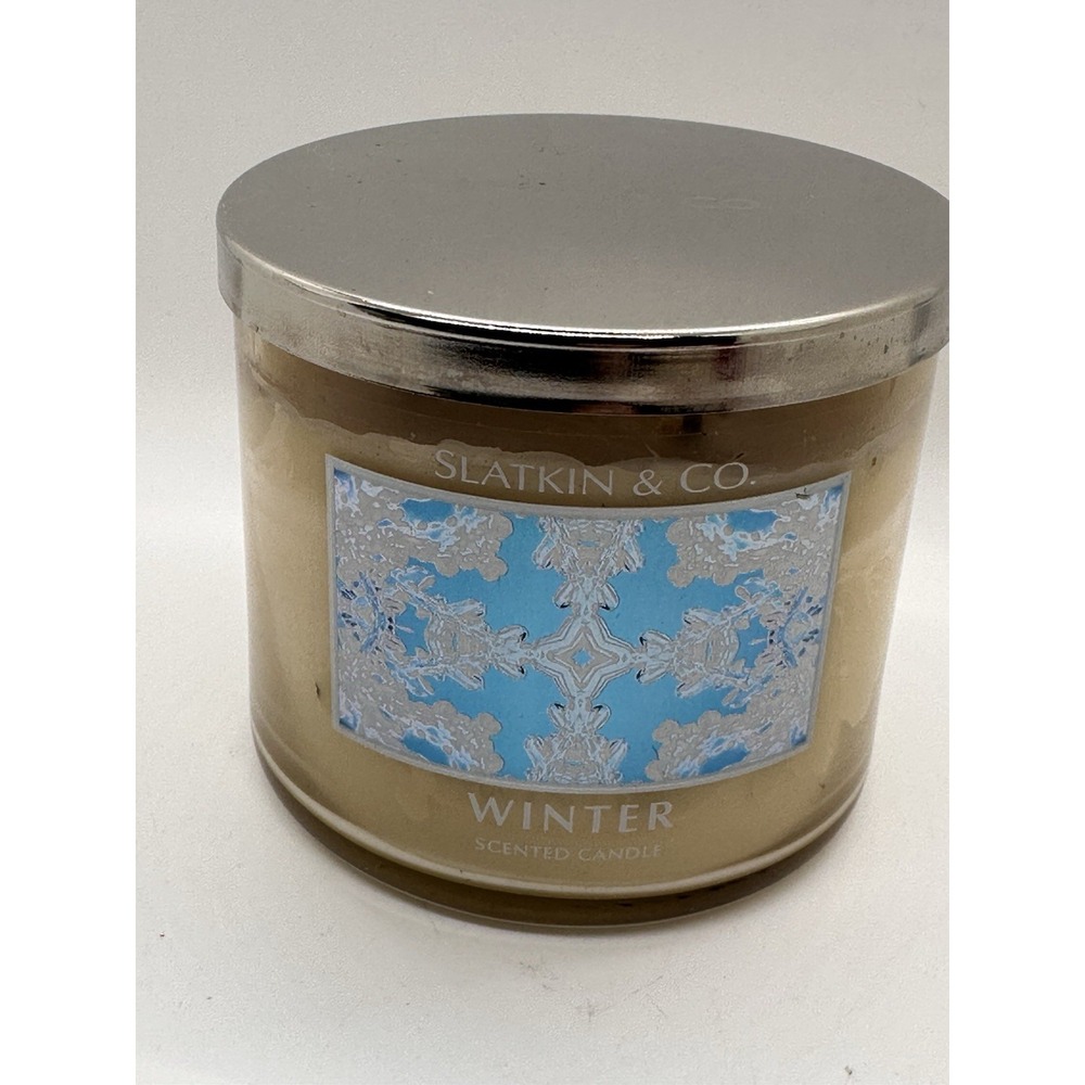 Bath & Body Works Slatkin & Co. WINTER 3-wick Scented Candle 14.5 oz RARE‎